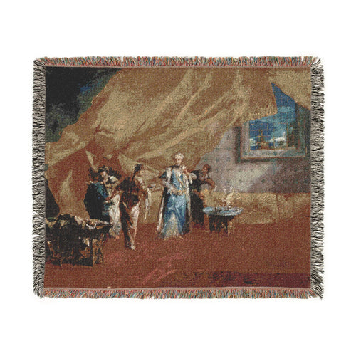 A Sultana Taking Coffee in the Harem Giovanni Antonio Guardi Tapestry Blanket