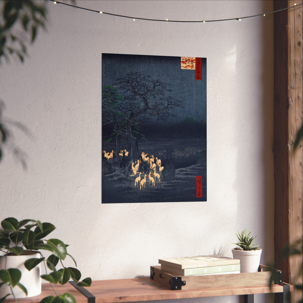 Utagawa Hiroshige - New Year's Eve Foxfires at Oji | Fine Art Poster