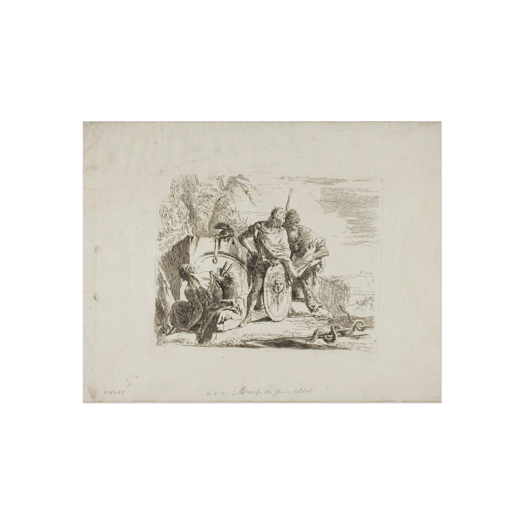 Giovanni Battista Tiepolo - The Astrologer and the Young Soldier, from Capricci | Fine Art Poster