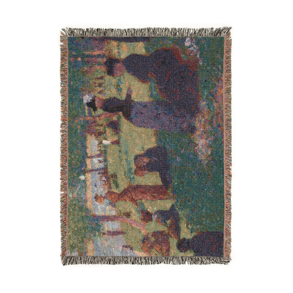 Georges Seurat - Oil Sketch for A Sunday on La Grande Jatte — 1884 | Woven Tapestry Blanket