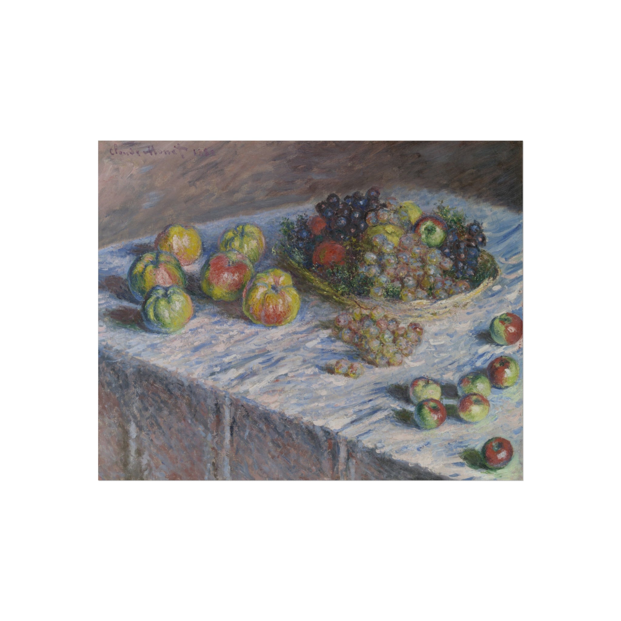 Apples and Grapes Claude Monet Fine Art Poster