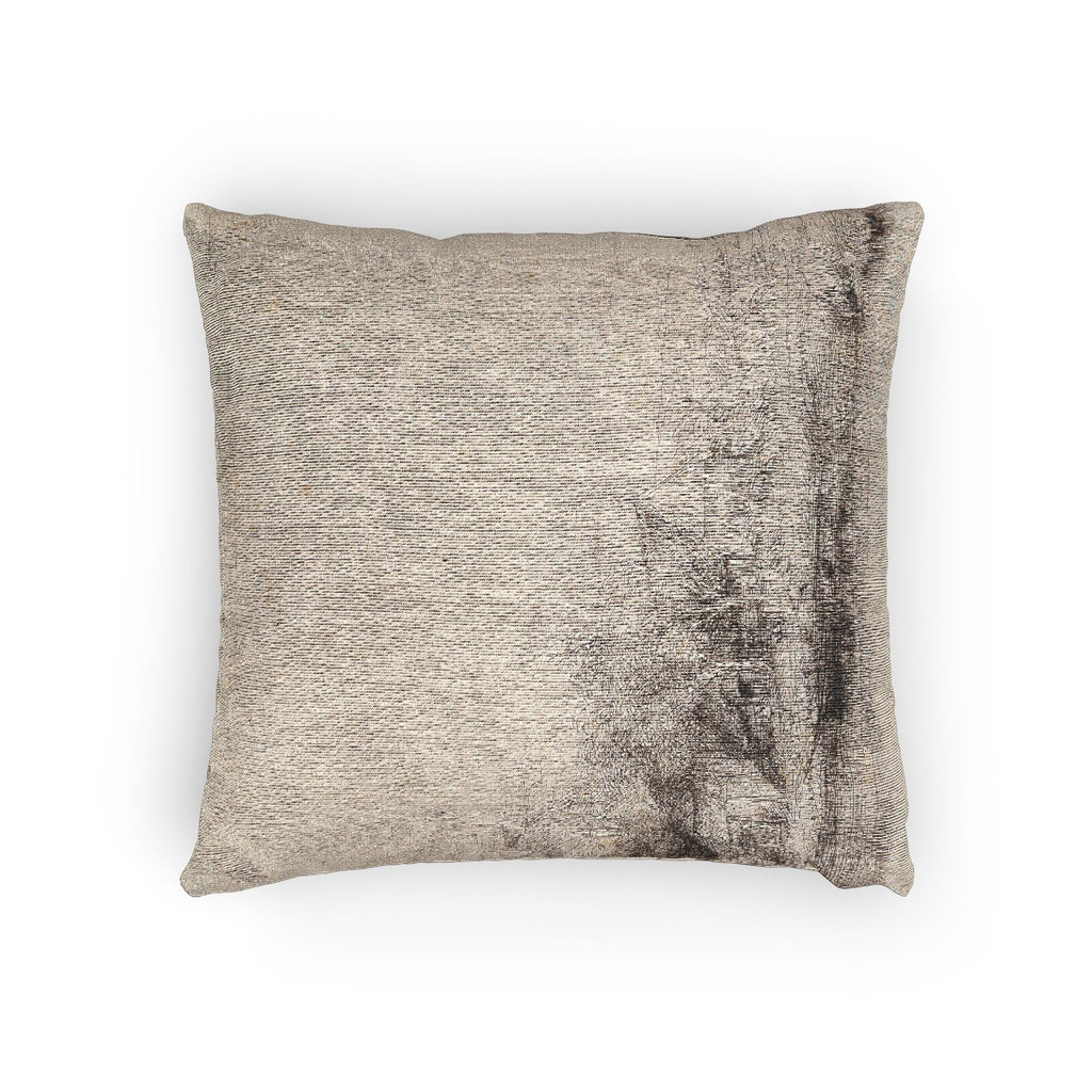 Rembrandt van Rijn - Landscape with a Cow Drinking | Woven Pillow