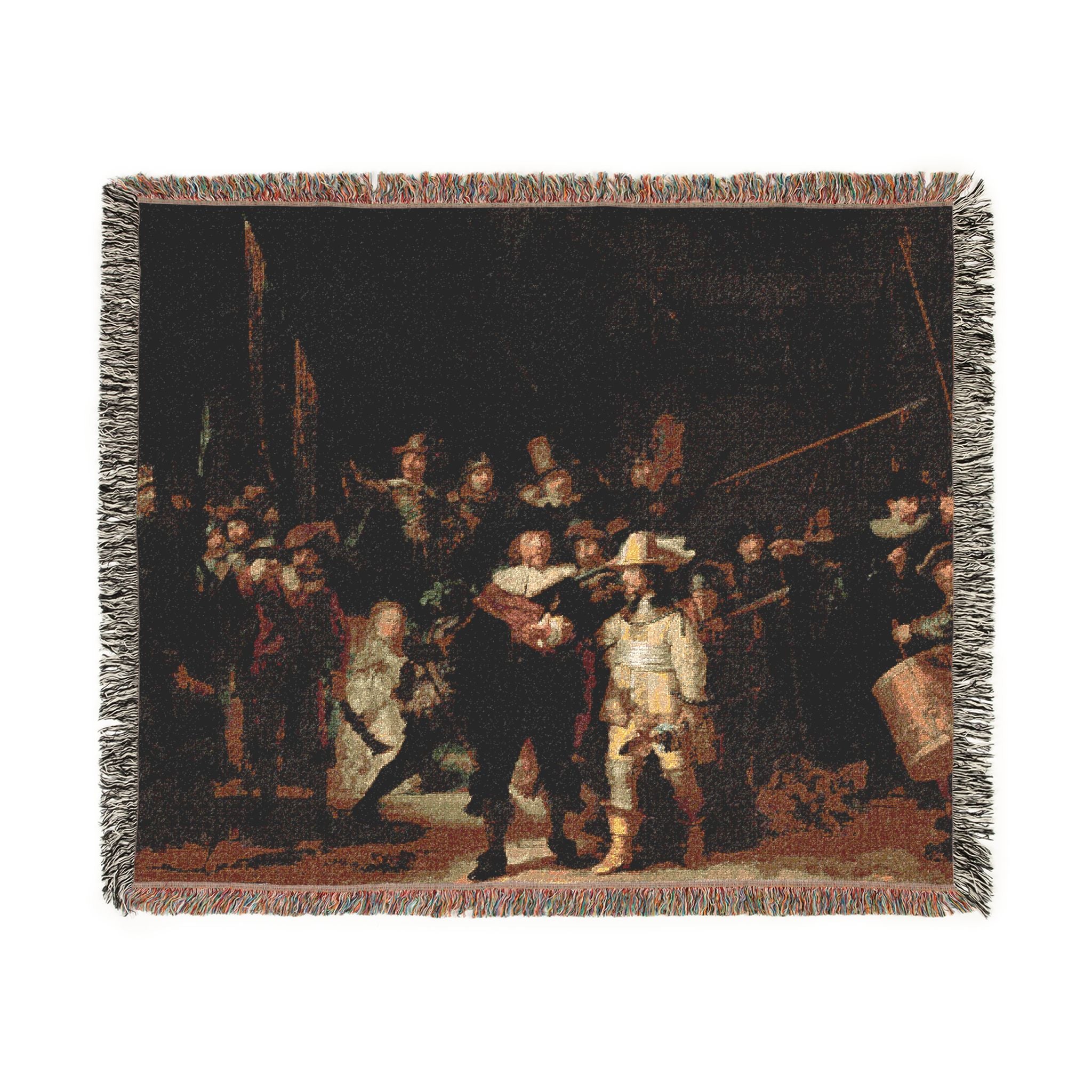 La ronda de noche, por Rembrandt van Rijn | Woven Tapestry Blanket