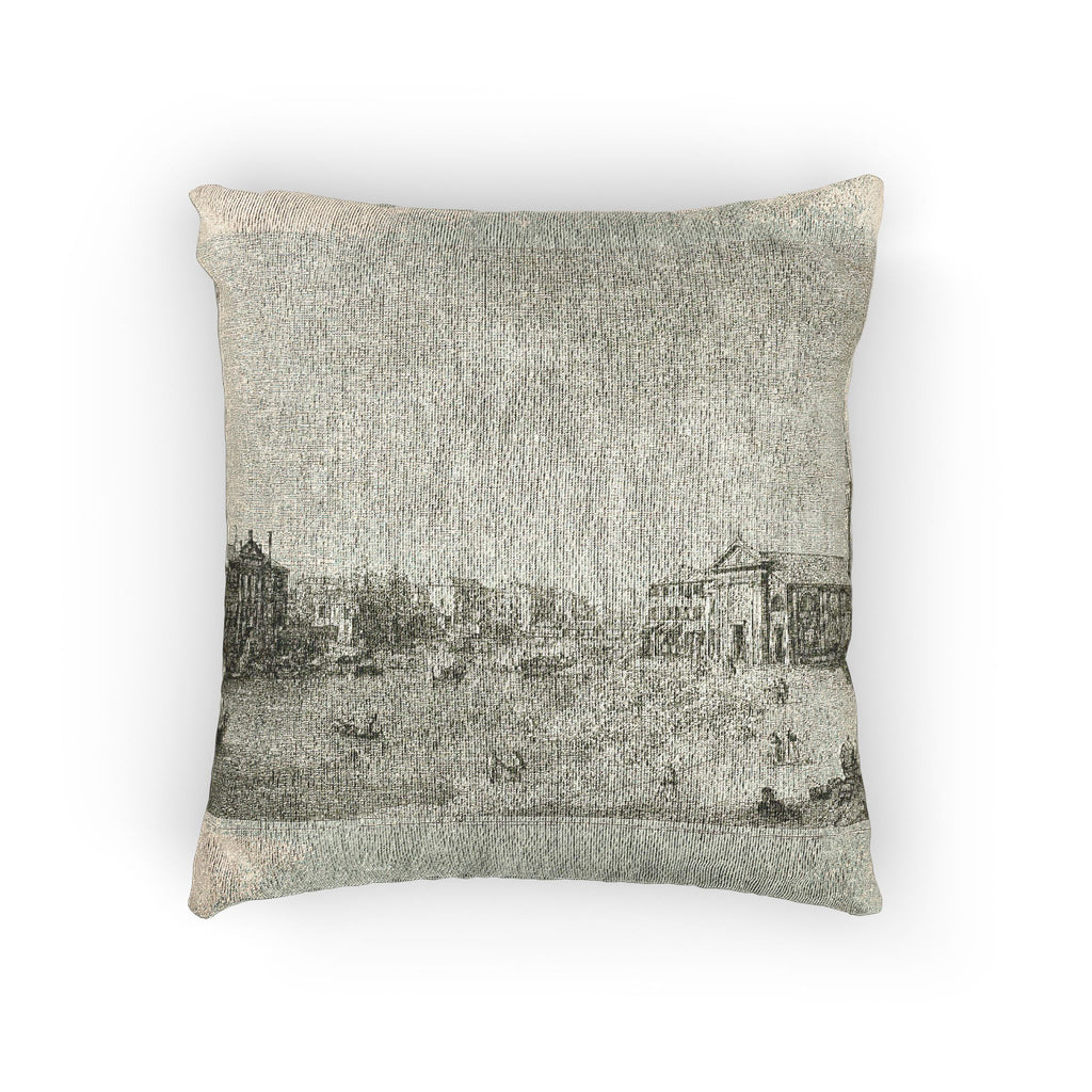 Canaletto - Al Dolo, from Vedute | Woven Pillow