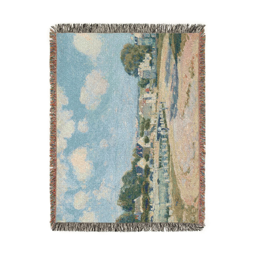 Alfred Sisley - Watering Place at Marly | Woven Tapestry Blanket