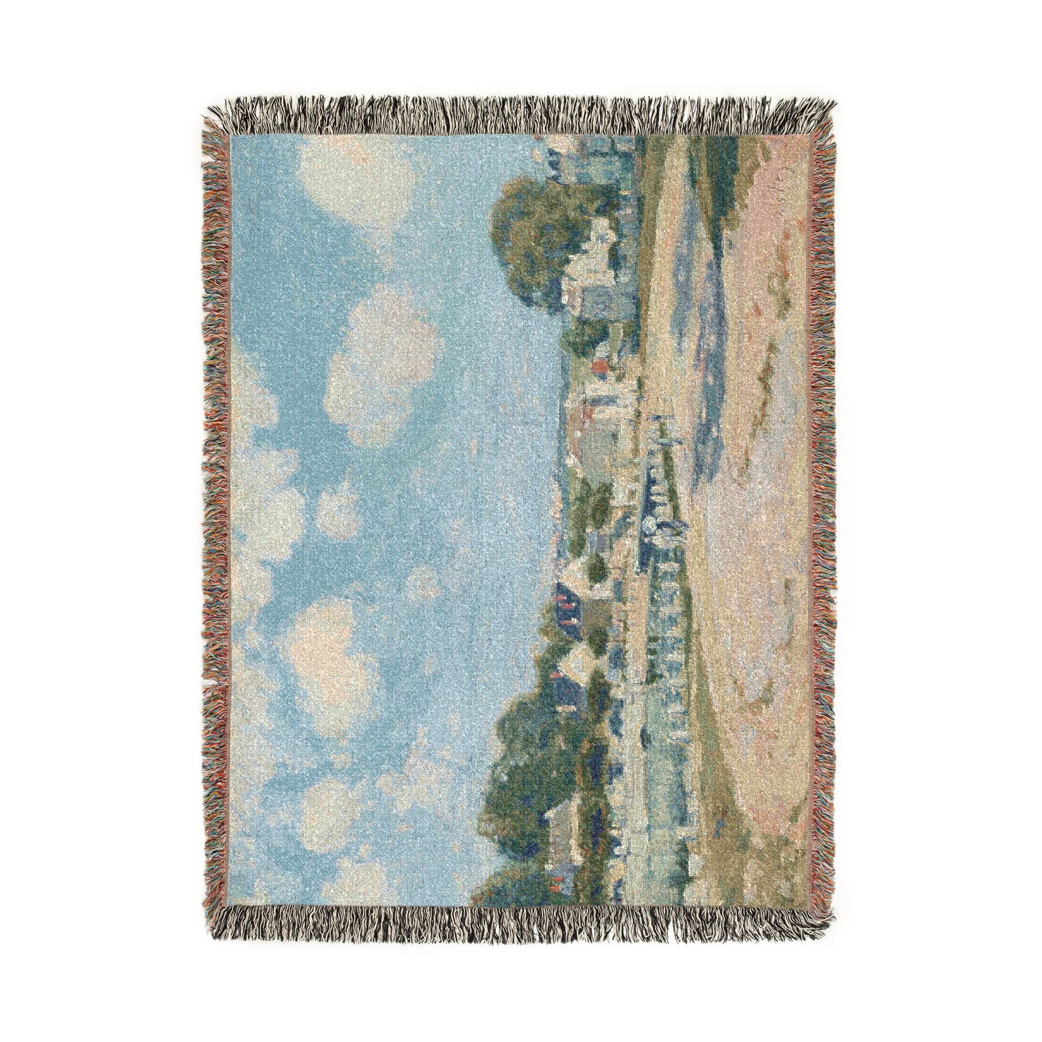 Alfred Sisley - Watering Place at Marly | Woven Tapestry Blanket