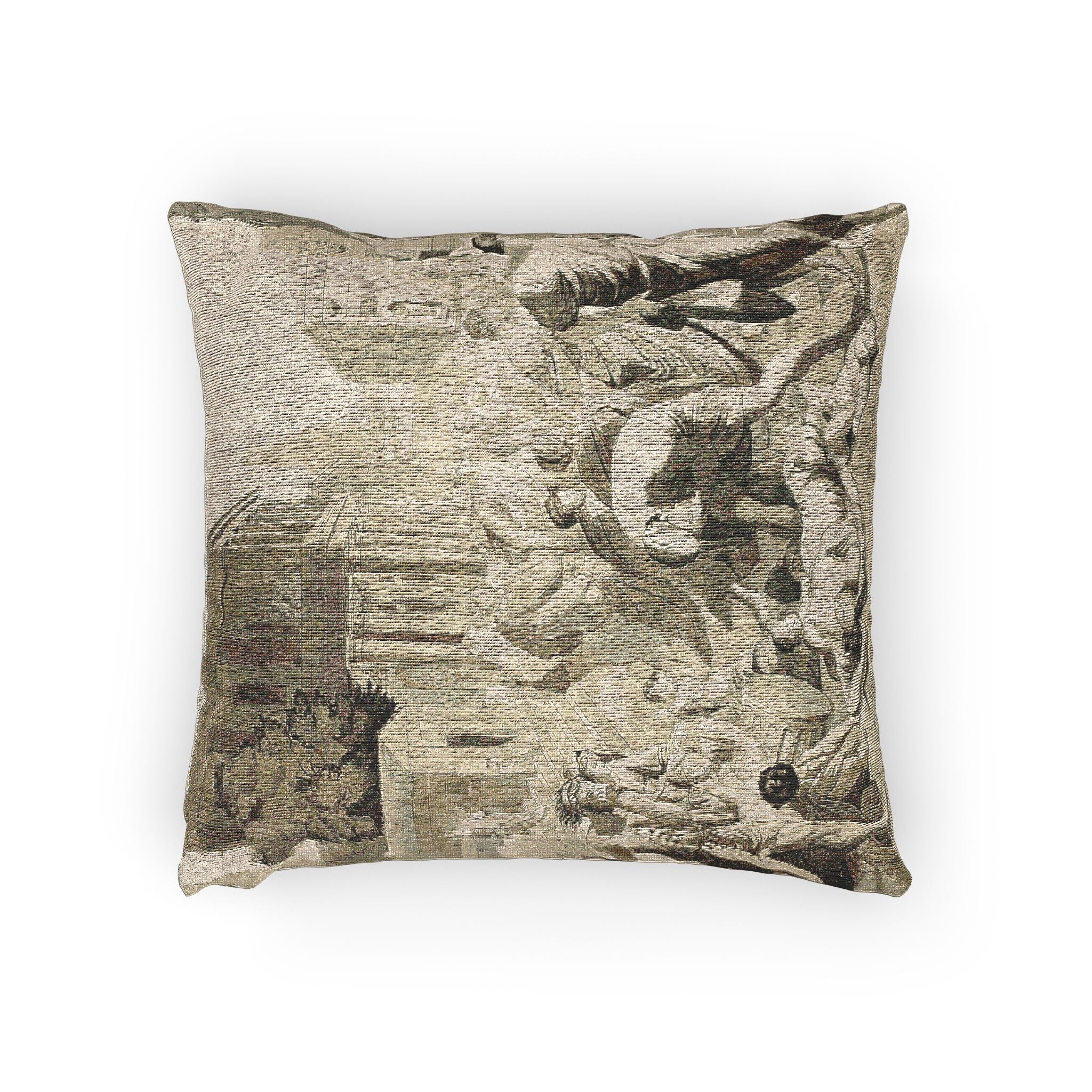 Nicolas Poussin - Plague of Ashdod | Woven Pillow