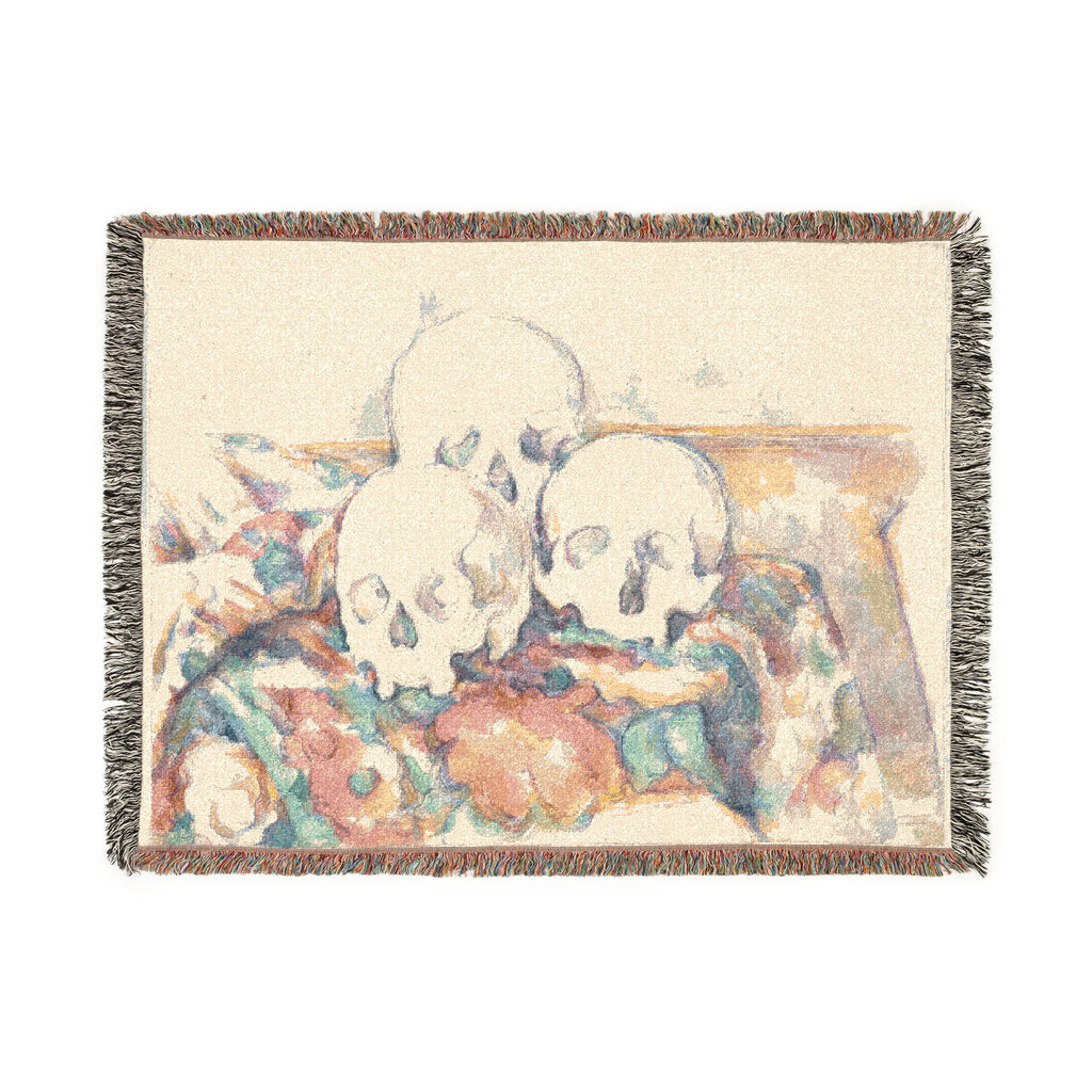 Paul Cezanne - The Three Skulls | Woven Tapestry Blanket
