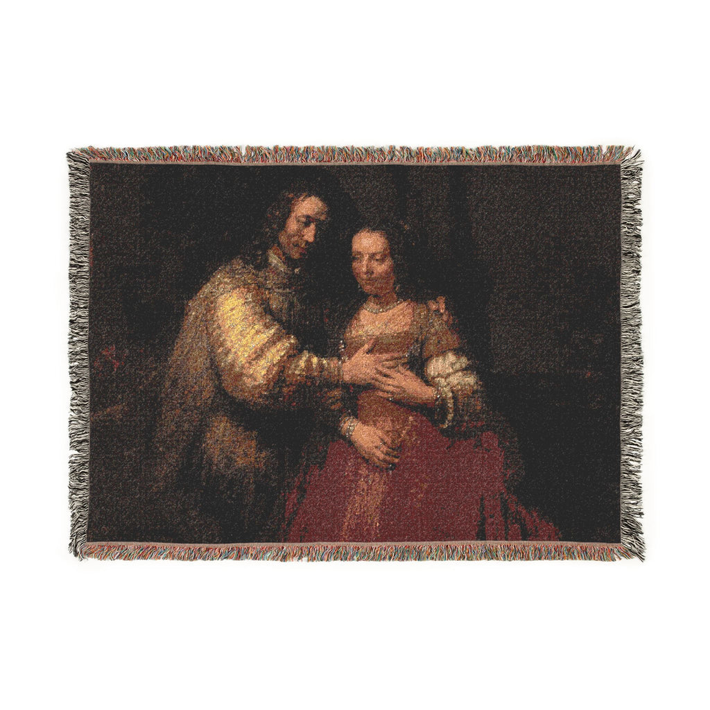 Rembrandt Harmensz. van Rijn - Portret van een paar als oudtestamentische figuren, genaamd 'Het Joodse bruidje' - Google | Woven Tapestry Blanket