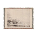 Rembrandt van Rijn - Landscape with a Cow Drinking | Woven Tapestry Blanket