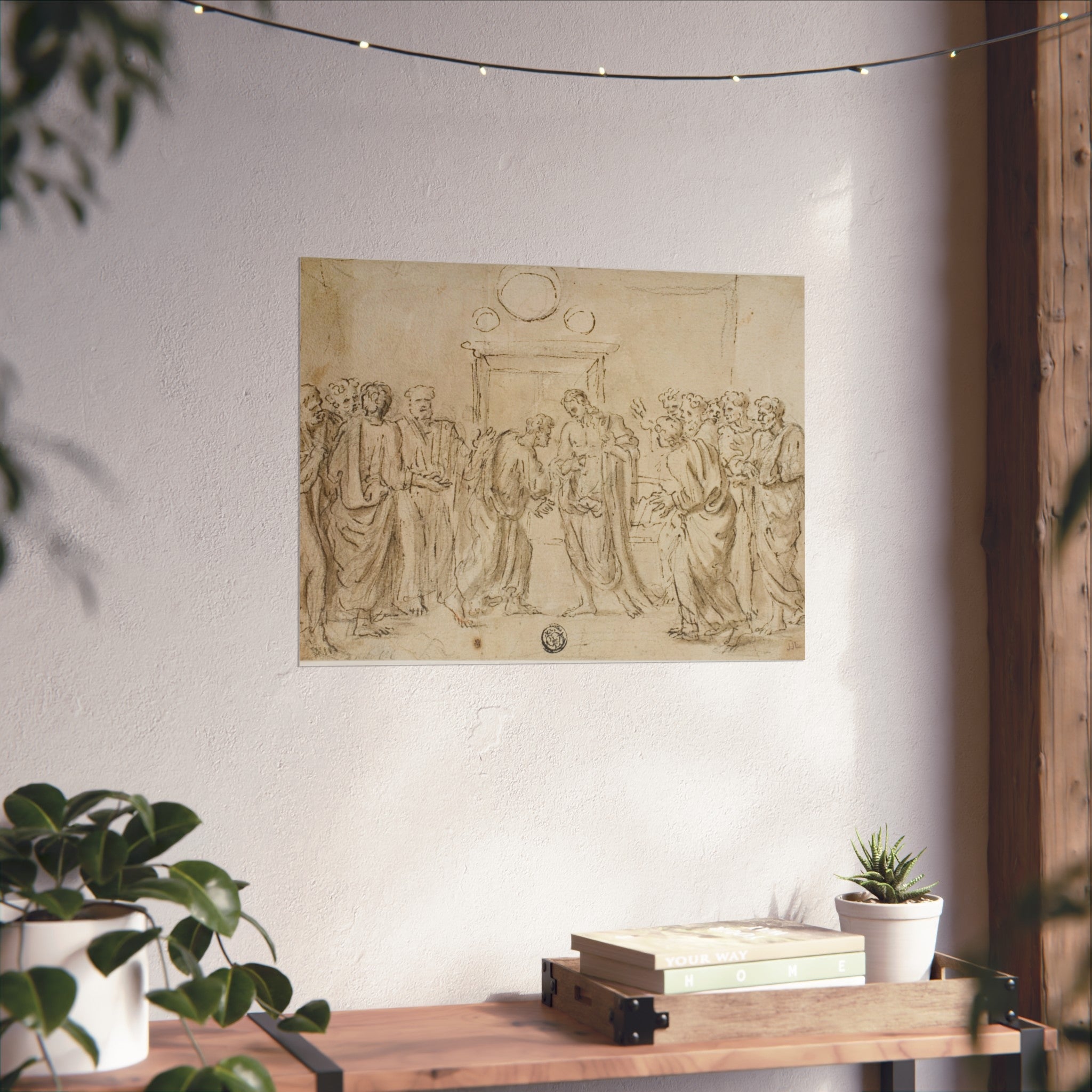 Style of Nicolas Poussin - The Incredulity of Saint Thomas (recto); Sketches of Figures (verso) | Fine Art Poster