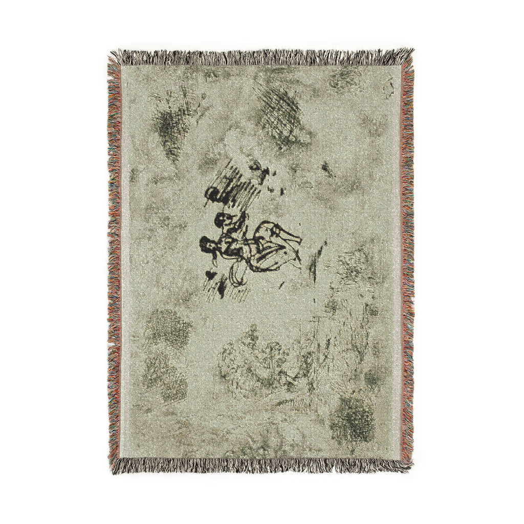 Claude Lorrain - Seated Woman and Other Sketches | Woven Tapestry Blanket