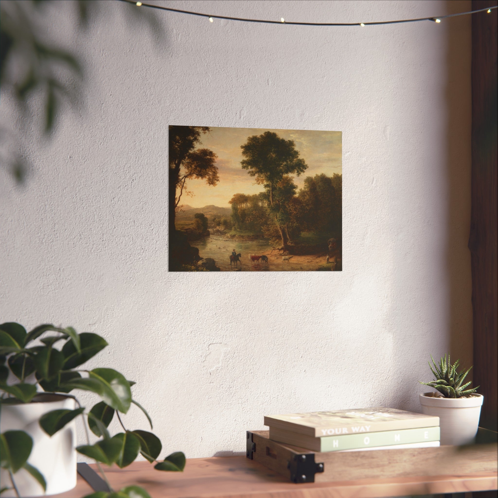 George Inness - Crossing the Ford | Fine Art Poster