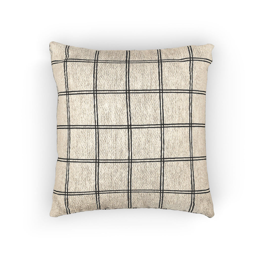 Inkwell Windowpane Woven Pillow