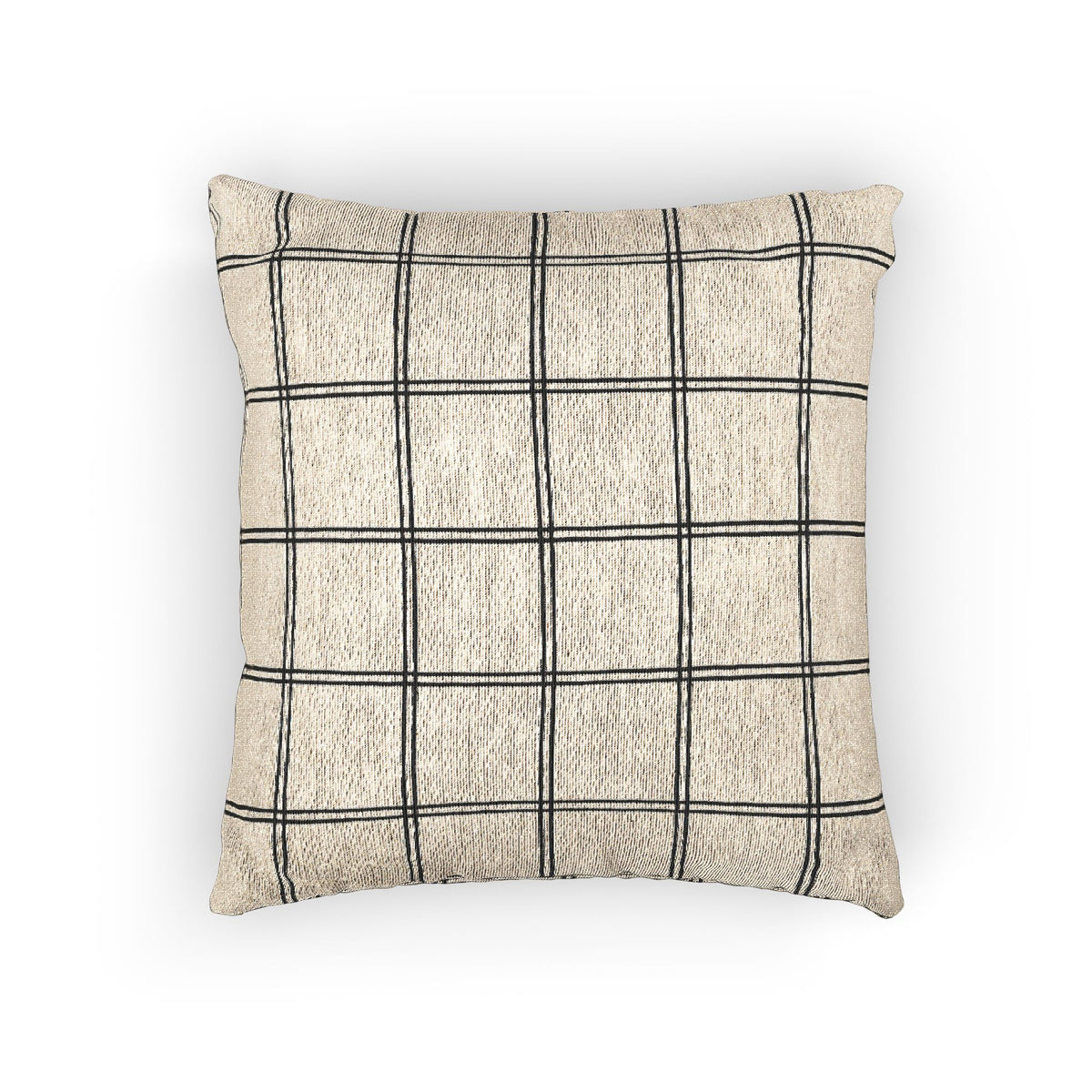 Inkwell Windowpane Woven Pillow