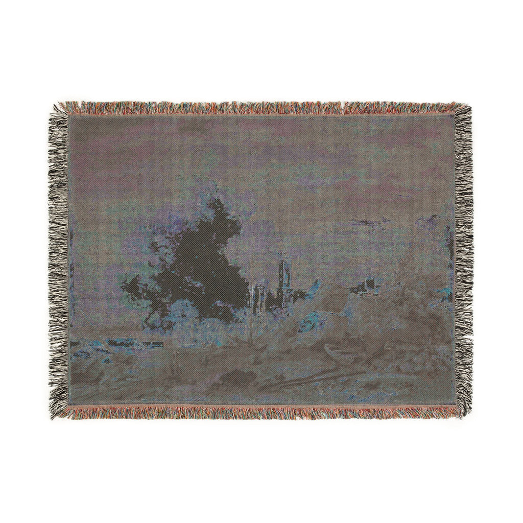 Louis Gabriel Moreau - Fire in the Port | Woven Tapestry Blanket