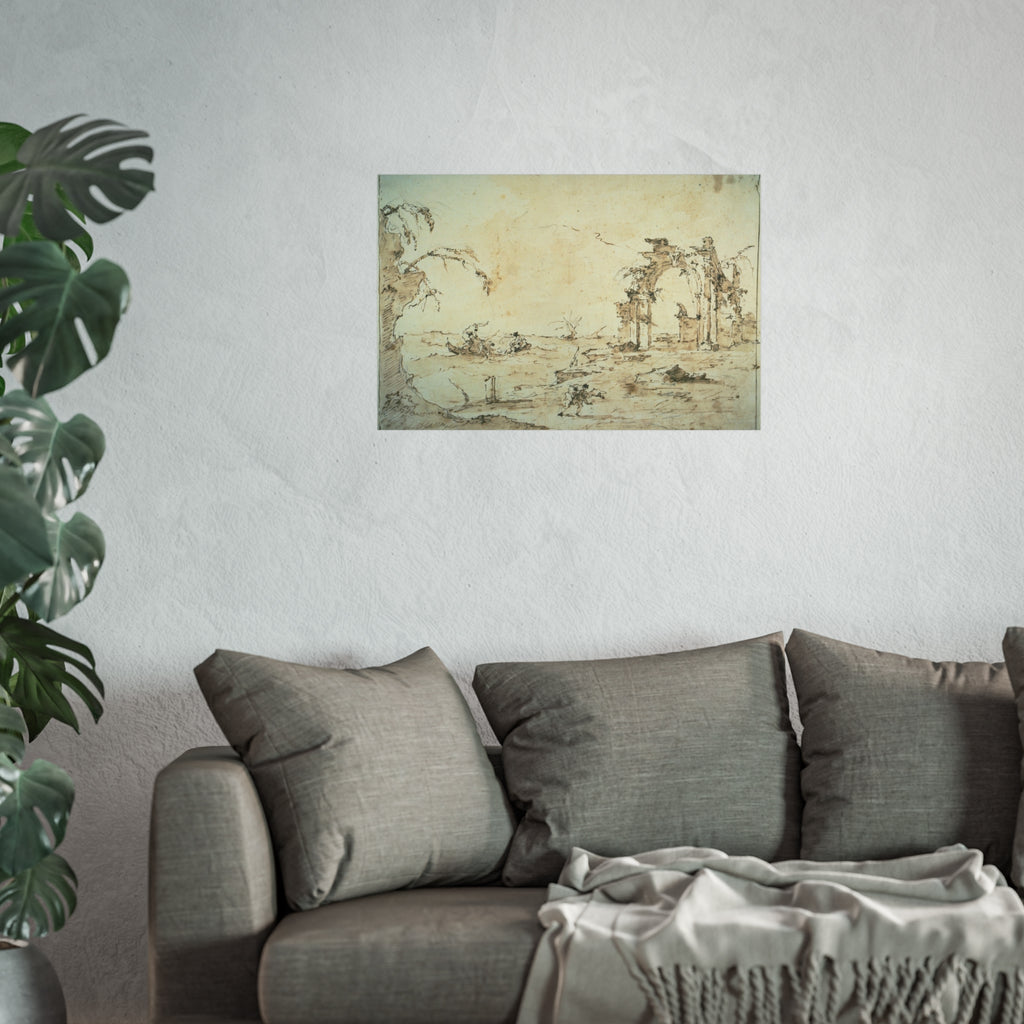 Francesco Guardi - Capriccio with a Squall on the Lagoon | Fine Art Poster