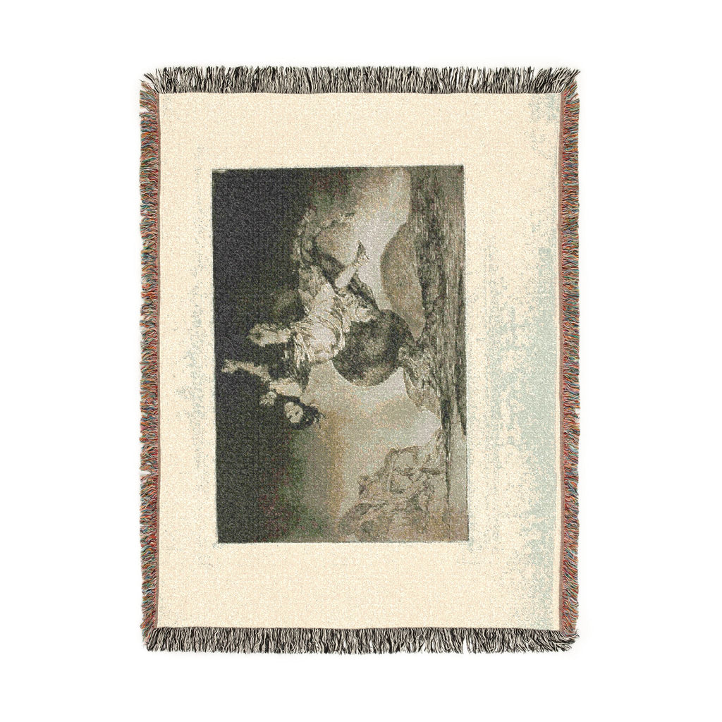 Francisco José de Goya y Lucientes - A Woman and a Horse, Let Someone Else Master Them, plate ten from Los Proverbios | Woven Tapestry Blanket