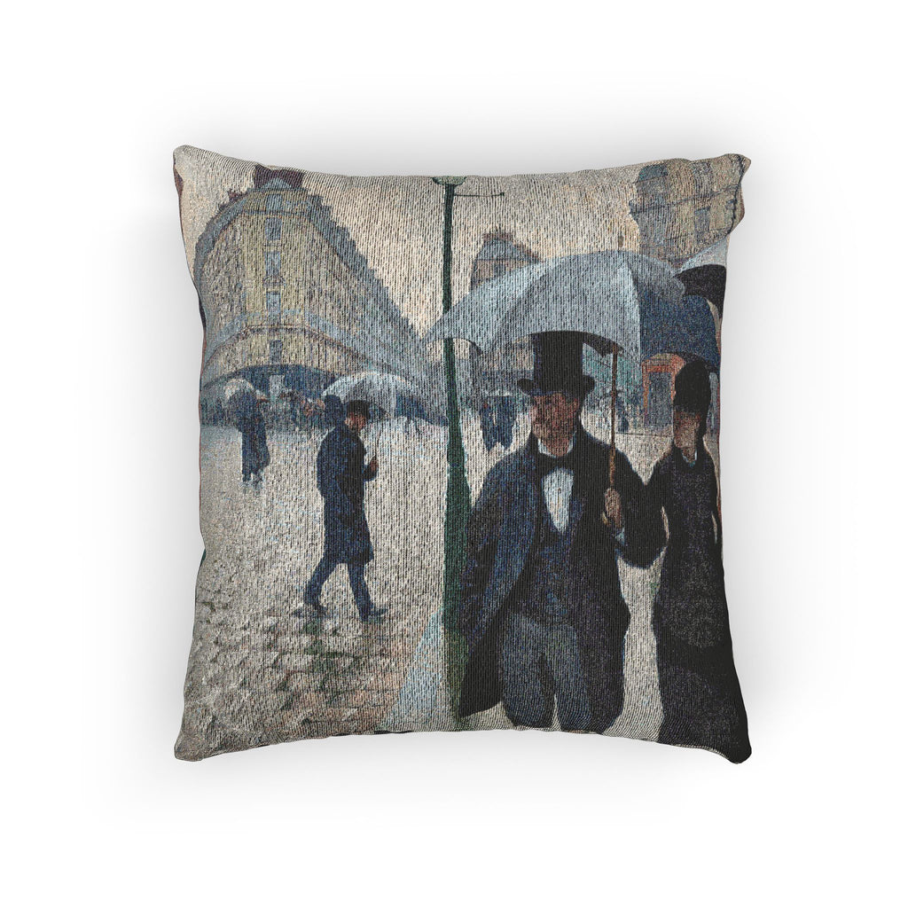 Gustave Caillebotte - Paris Street; Rainy Day | Woven Pillow