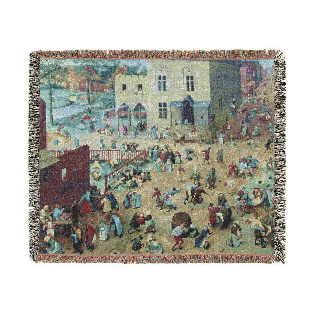 -2022-02-07 Children's Games, Pieter Bruegel the Elder, West Street, Cromer, Norfolk | Woven Tapestry Blanket