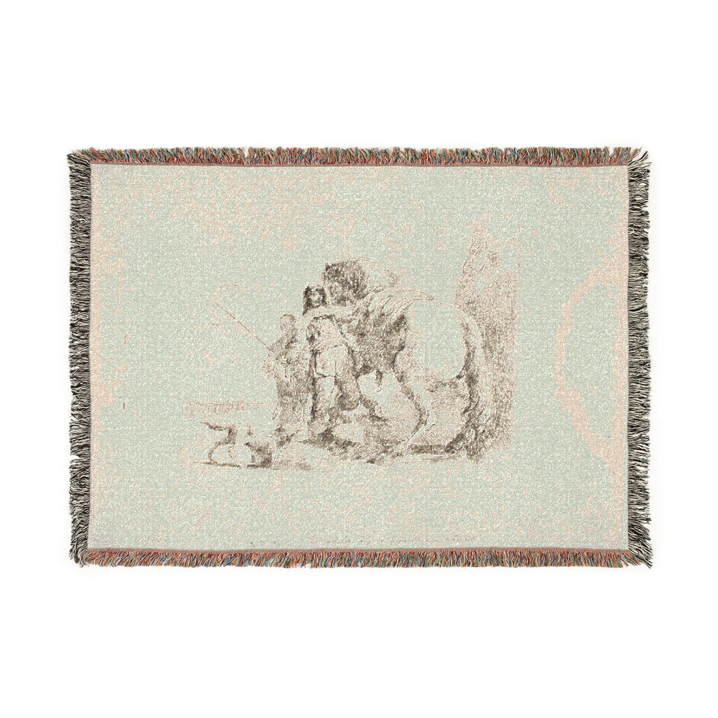 Giovanni Battista Tiepolo - The Rider Standing by His Horse, from Capricci | Woven Tapestry Blanket