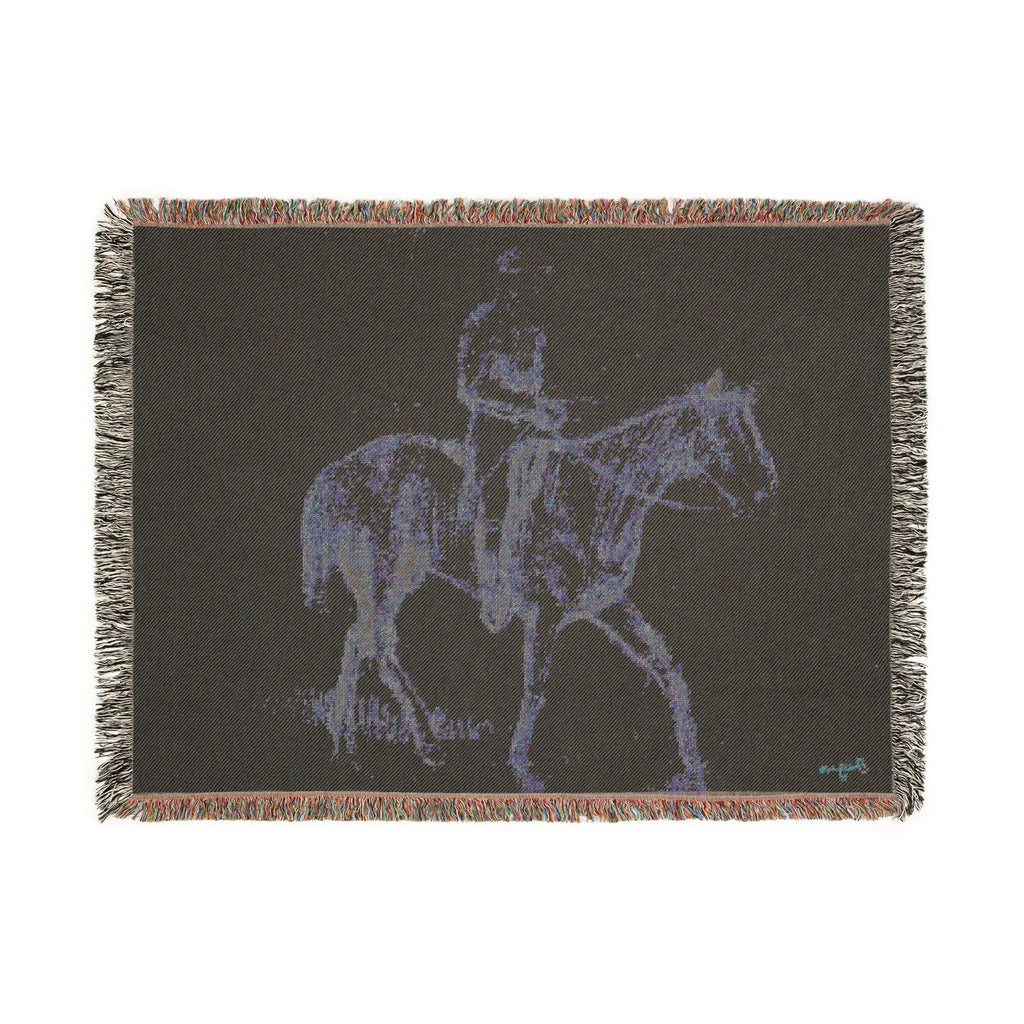 Hilaire Germain Edgar Degas - Horse and Rider | Woven Tapestry Blanket