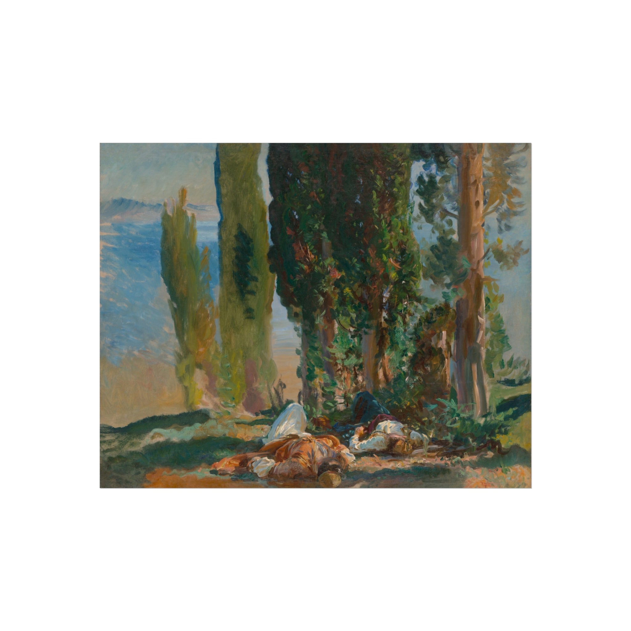 Under the Cypress Trees at Corfu John Singer Sargent Fine Art Poster