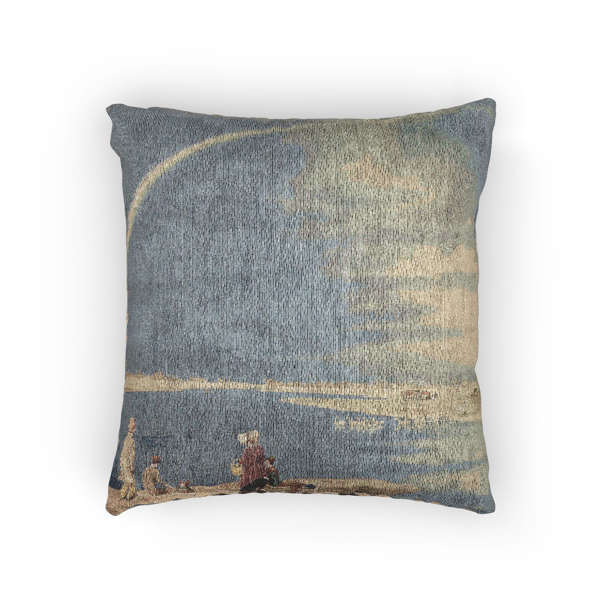 William Turner - An April Shower A View from Binsey Ferry Near Oxford, Looking Towards Port Meadow and Godstow | Woven Pillow