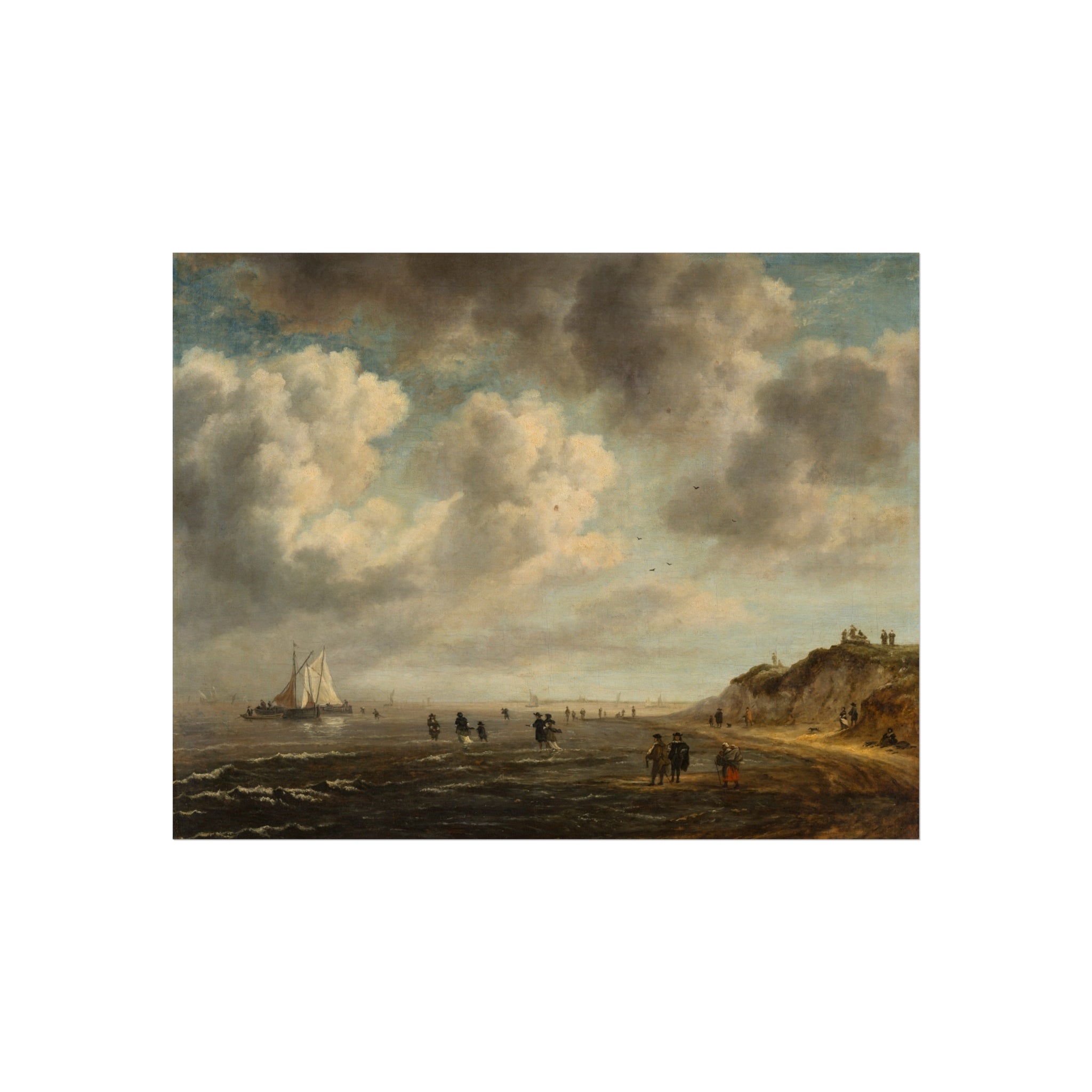 Naar Jacob van Ruisdael - Beach View - 154 - Mauritshuis | Fine Art Poster