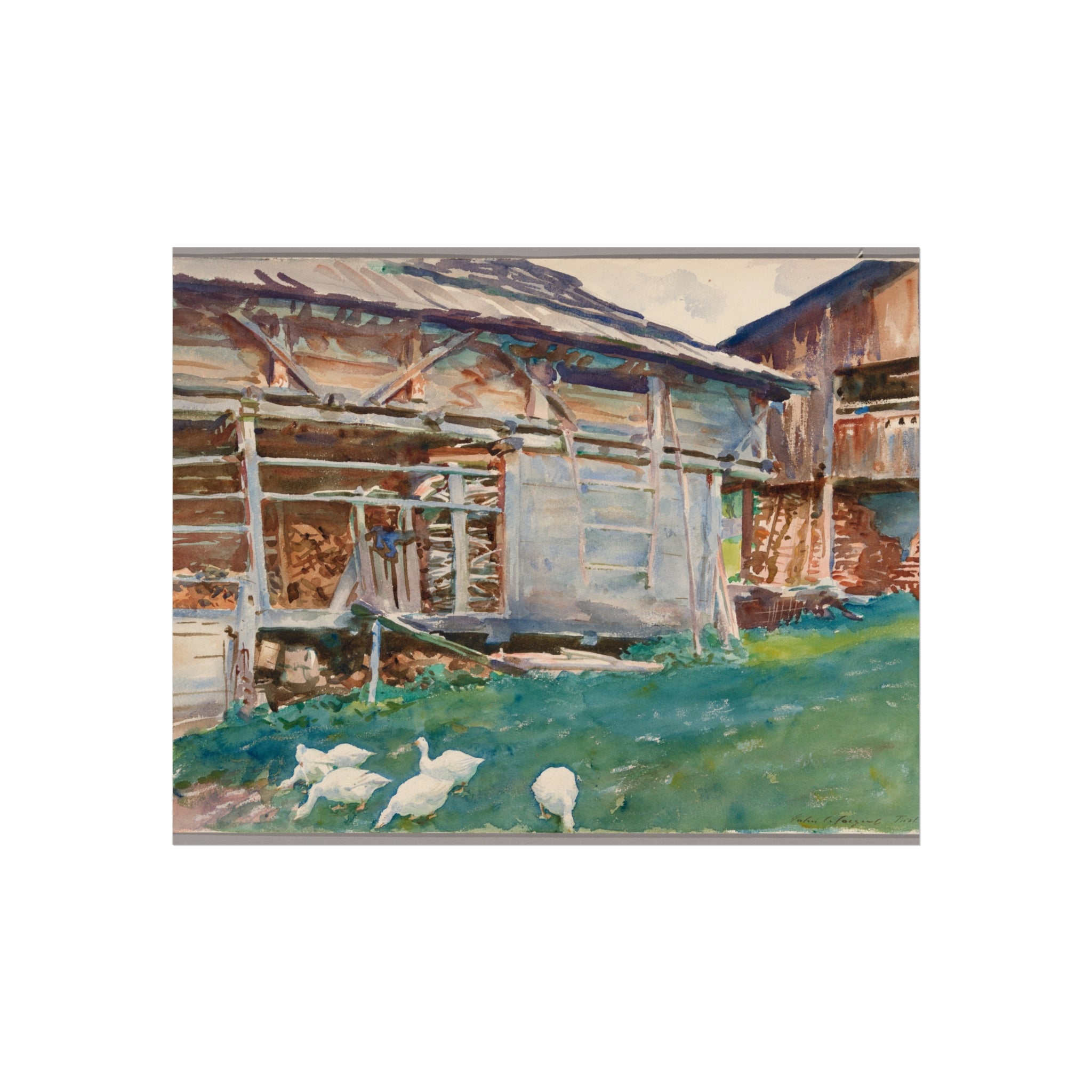 Woodsheds, Tyrol John Singer Sargent Fine Art Poster