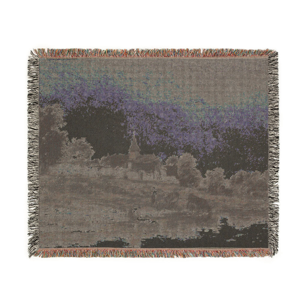 Charles François Daubigny - On the Bank of the Seine at Portejoie | Woven Tapestry Blanket