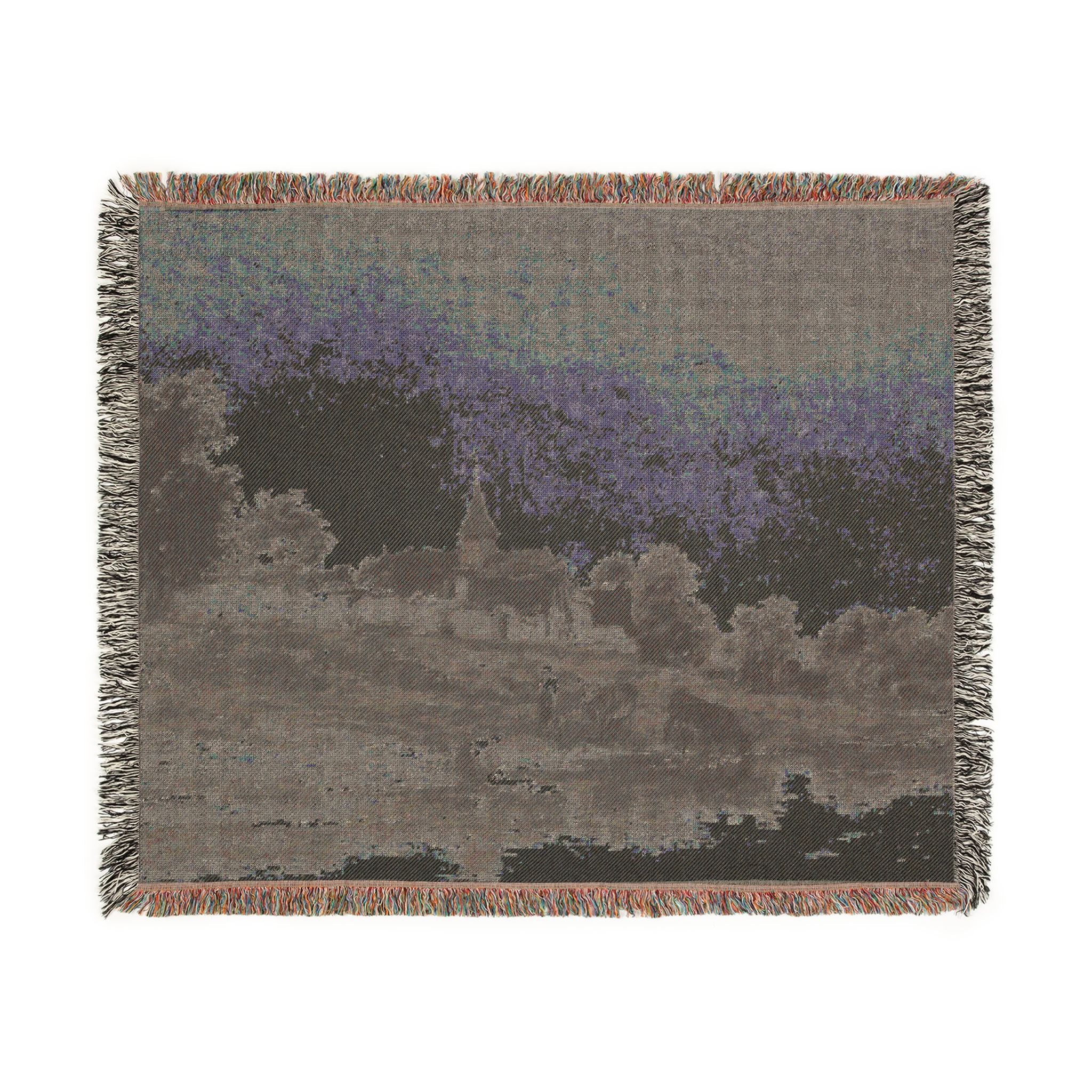 Charles François Daubigny - On the Bank of the Seine at Portejoie | Woven Tapestry Blanket