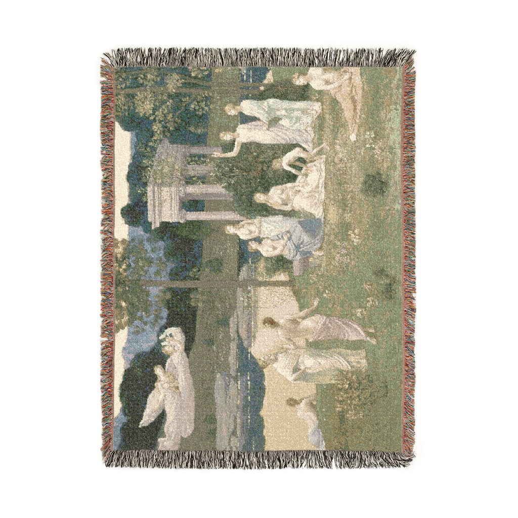 Pierre Puvis de Chavannes - The Sacred Grove, Beloved of the Arts and the Muses | Woven Tapestry Blanket