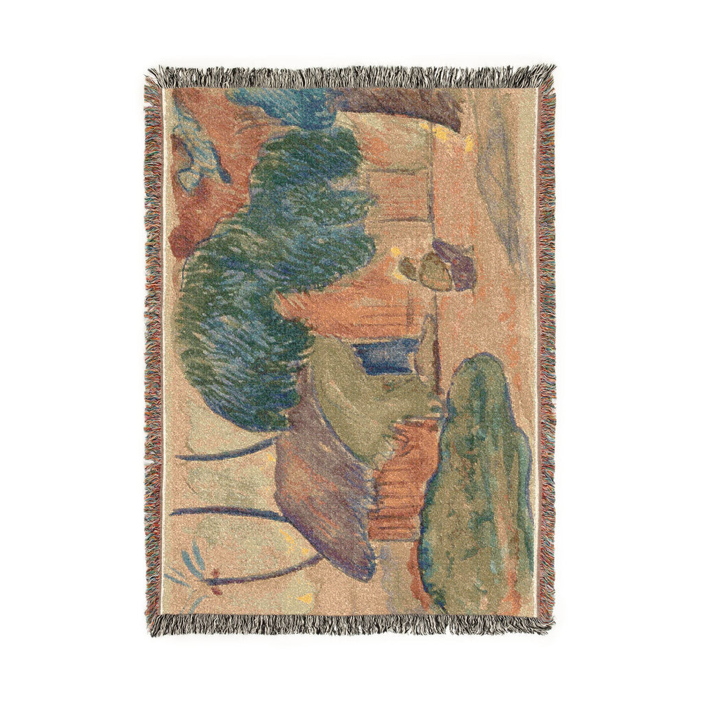 Paul Gauguin - Tahitian Hut | Woven Tapestry Blanket