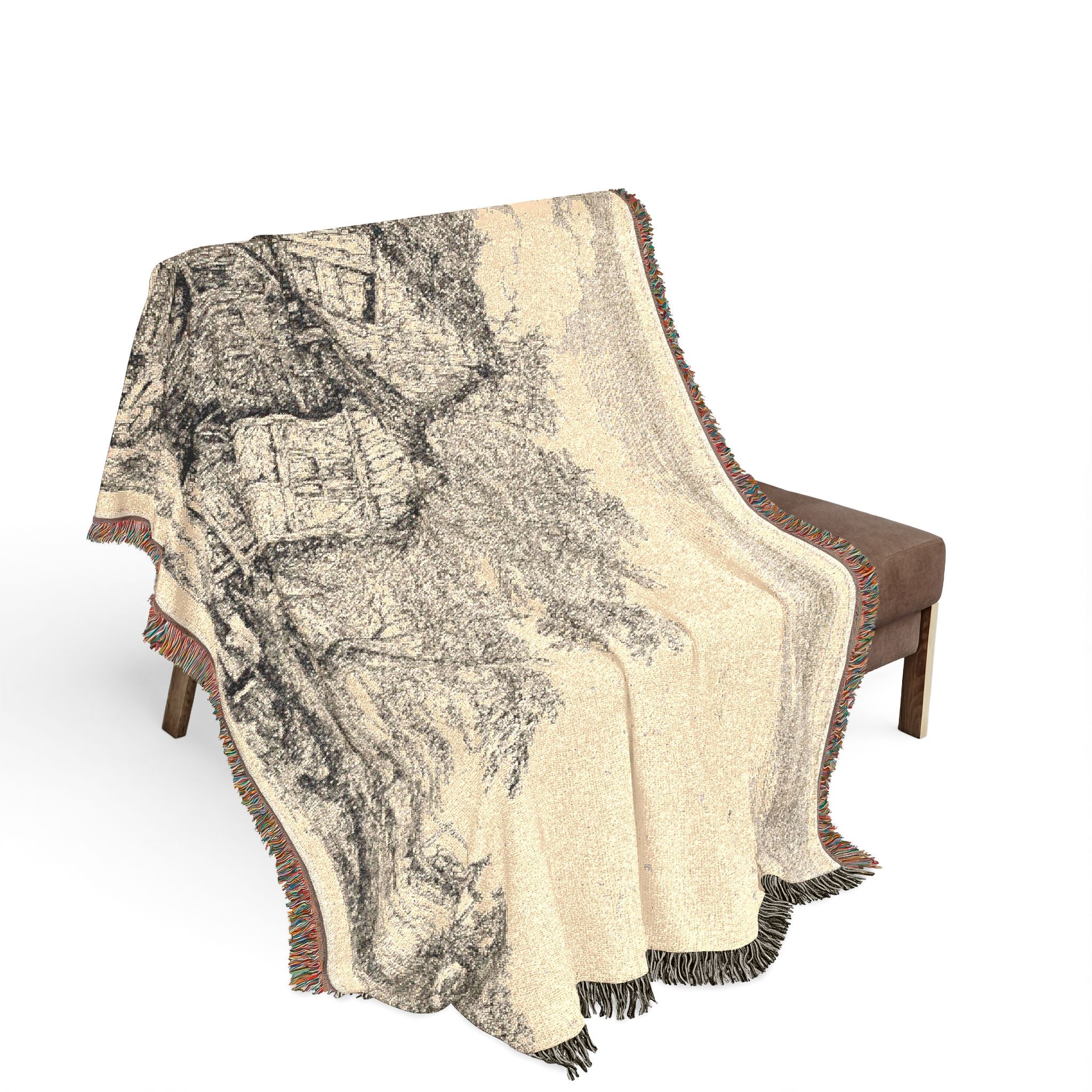 Jacob van Ruisdael - The Little Bridge | Woven Tapestry Blanket