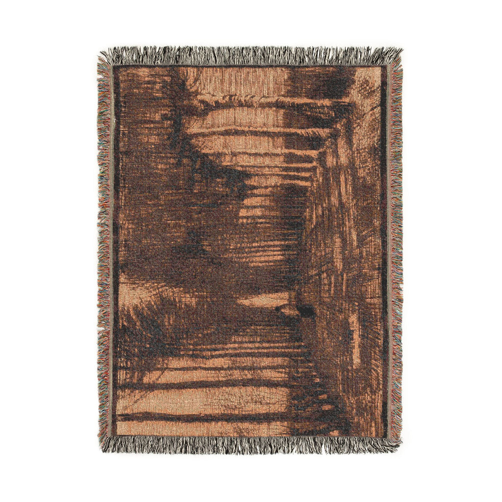 Vincent van Gogh - Avenue of Pollard Birches and Poplars | Woven Tapestry Blanket