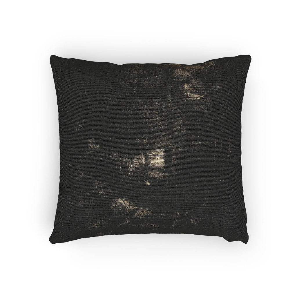 Rembrandt van Rijn - The Adoration of the Shepherds A Night Piece | Woven Pillow