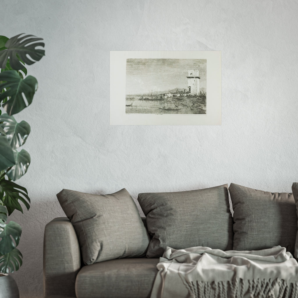 Canaletto - The Tower of Malghera, from Vedute | Fine Art Poster