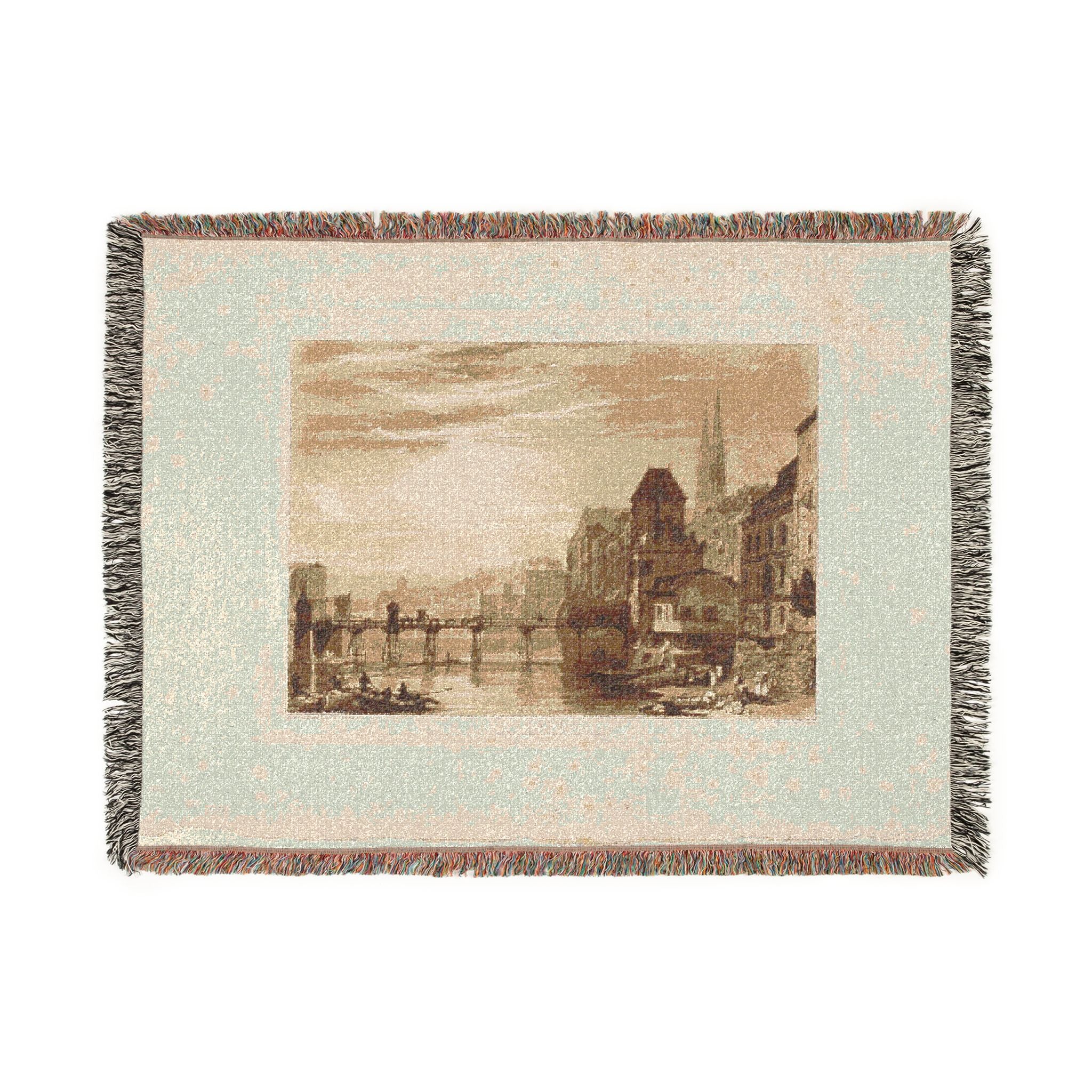Joseph Mallord William Turner - Basle, plate 5 from Liber Studiorum | Woven Tapestry Blanket