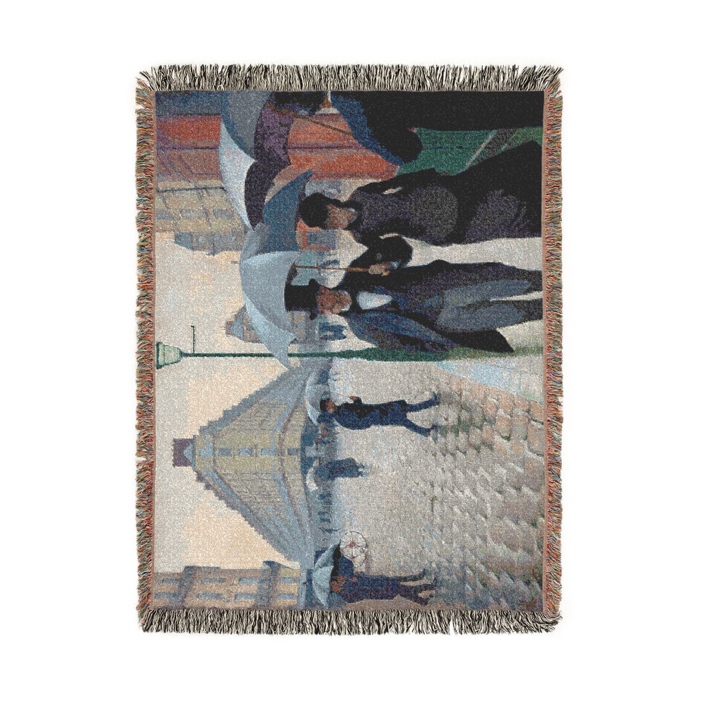 Gustave Caillebotte - Paris Street; Rainy Day | Woven Tapestry Blanket