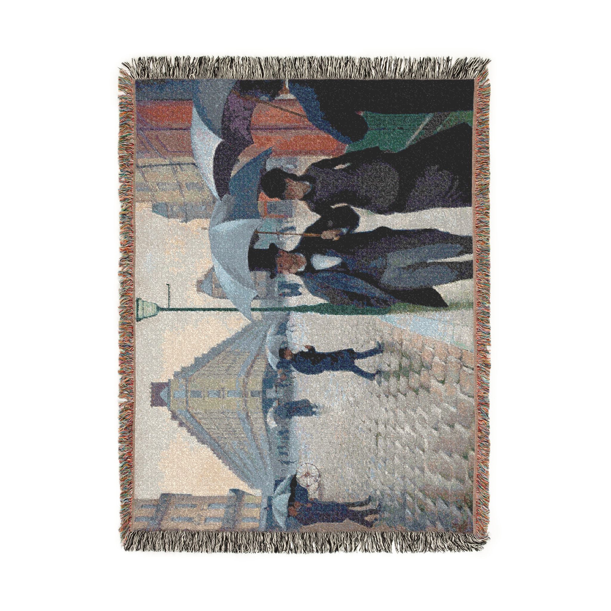 Gustave Caillebotte - Paris Street; Rainy Day | Woven Tapestry Blanket
