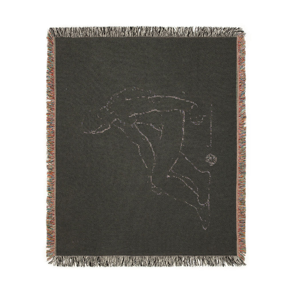 Style of Jacques Louis David - Seated Male Nude | Woven Tapestry Blanket