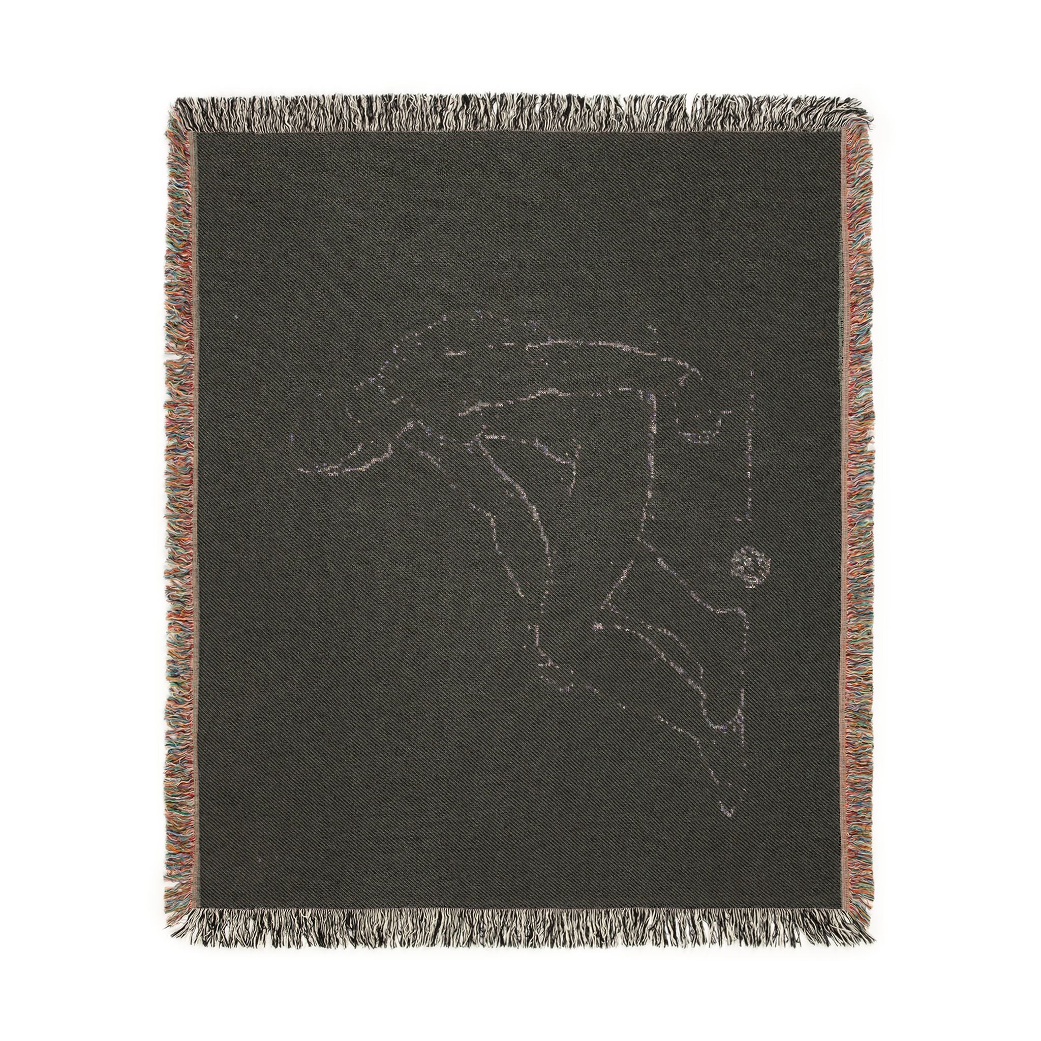 Style of Jacques Louis David - Seated Male Nude | Woven Tapestry Blanket