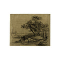 John Constable - River Bank with Trees (recto); Herd of Cattle Beneath Trees, with Inset Sketch of Landscape (verso) | Fine Art Poster