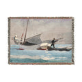 Winslow Homer - Stowing Sail | Woven Tapestry Blanket