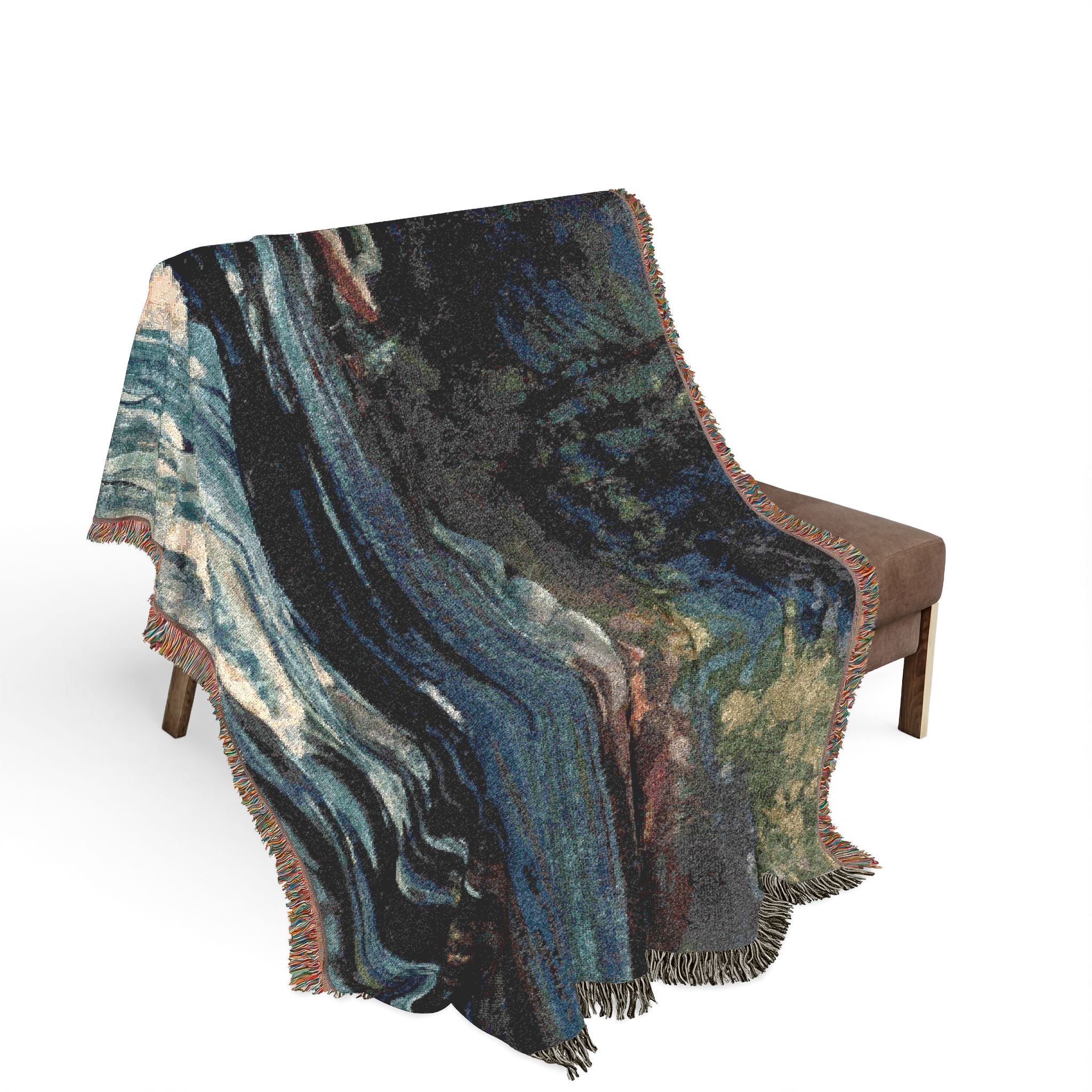 The Rapids, Hudson River, Adirondacks Winslow Homer Tapestry Blanket