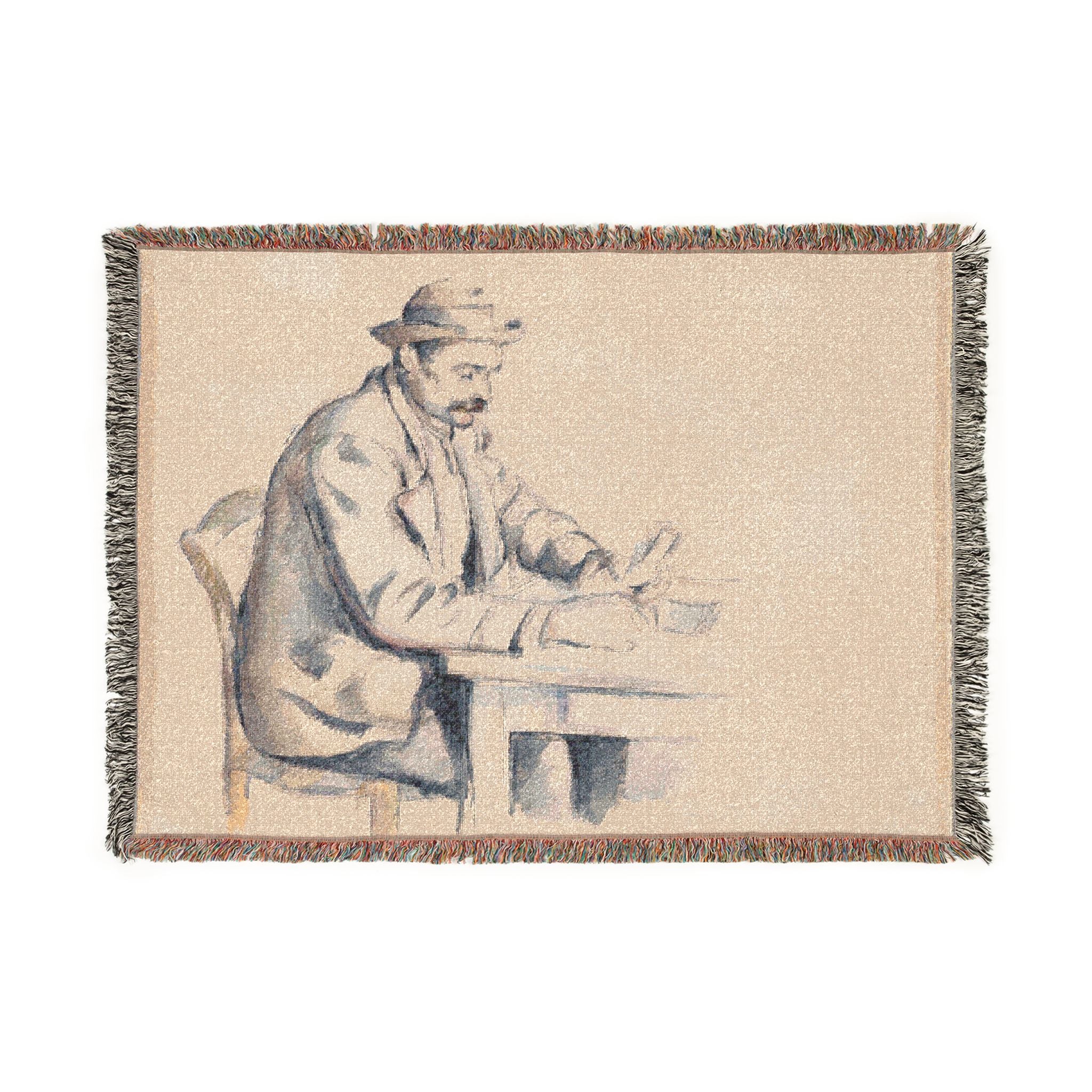 Paul Cezanne - A Study for the Card Players | Woven Tapestry Blanket