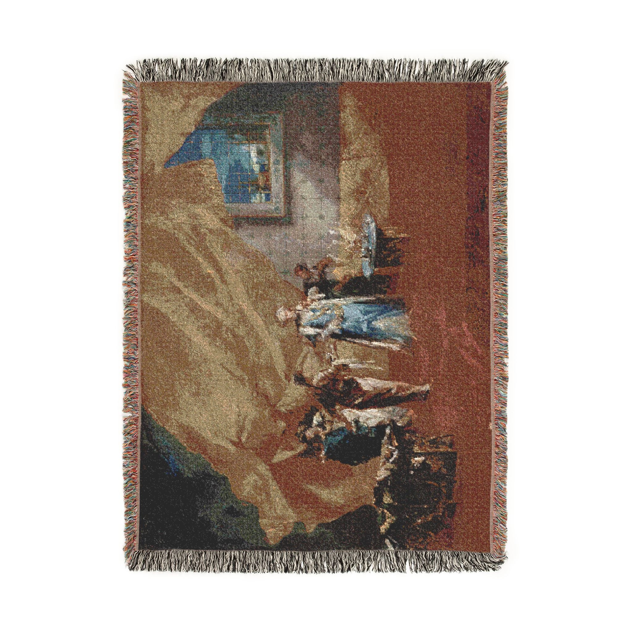 Giovanni Antonio Guardi - Interior A Sultana taking Coffee in the Harem | Woven Tapestry Blanket