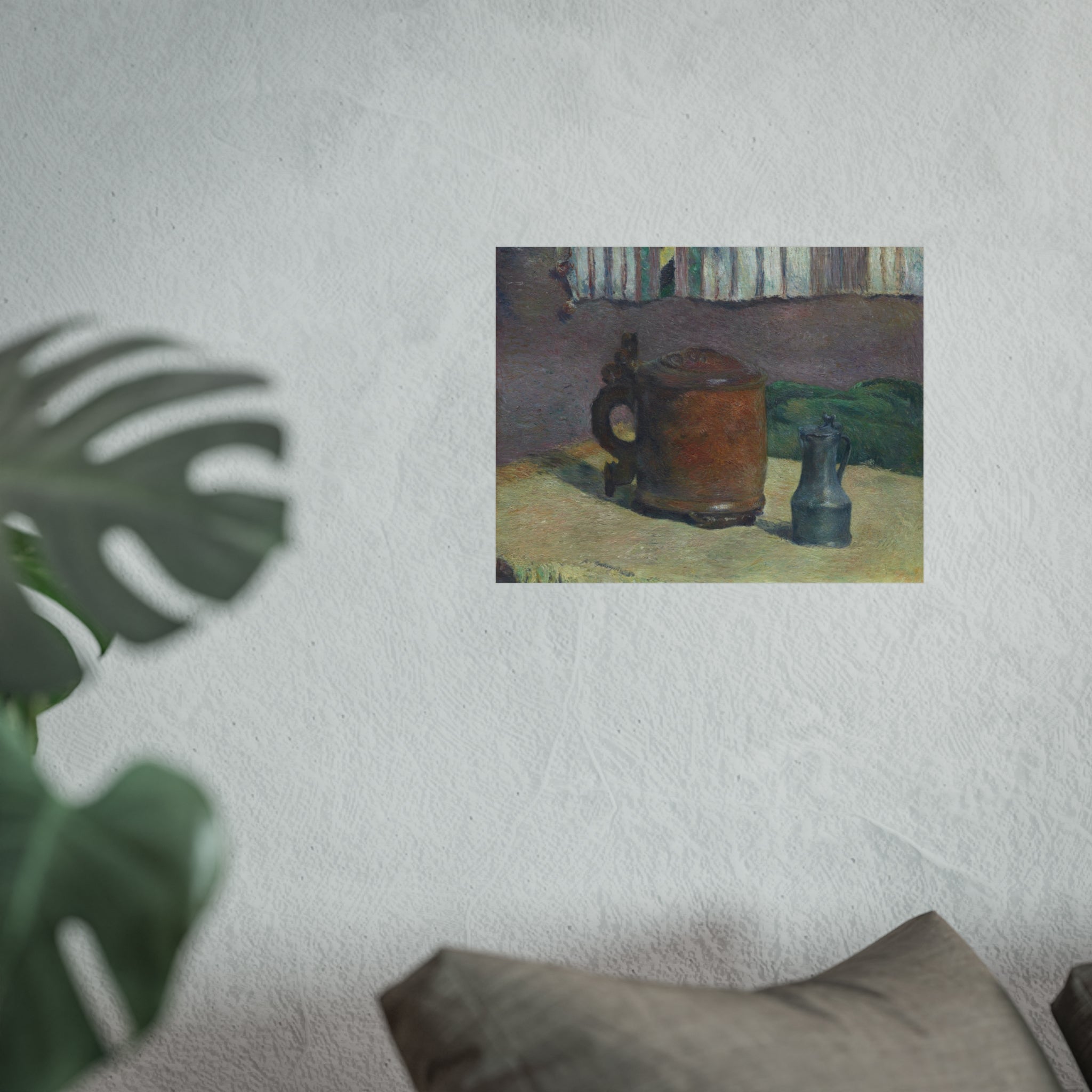 Paul Gauguin - Still Life: Wood Tankard and Metal Pitcher | Fine Art Poster