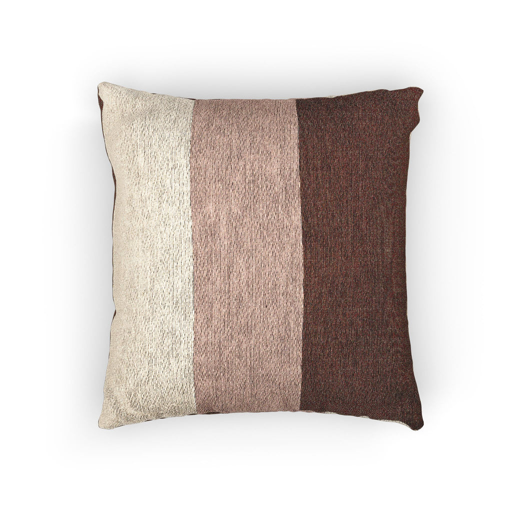 Clay Color Block Woven Pillow